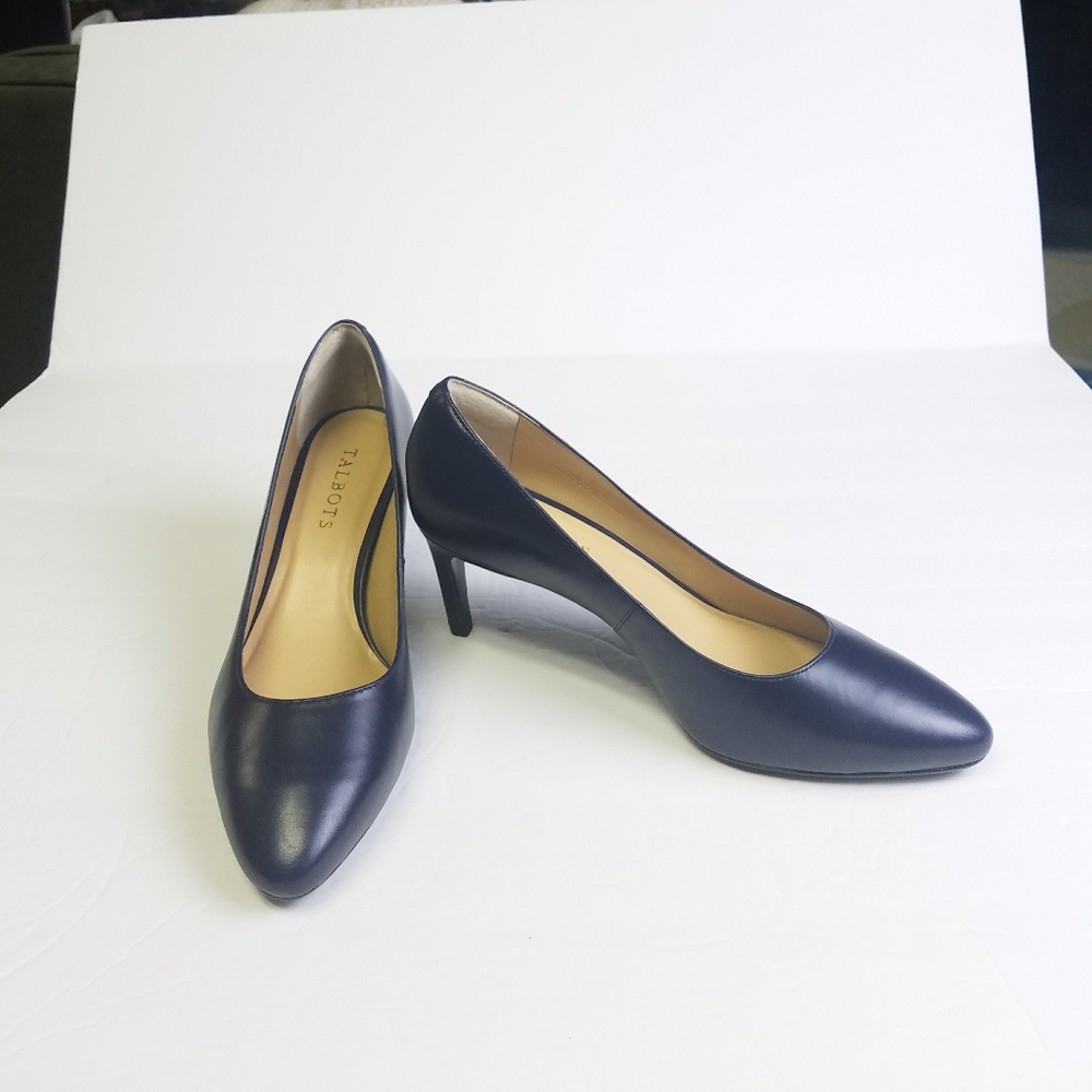 Talbot Leather heels, Navy blue, size 8M